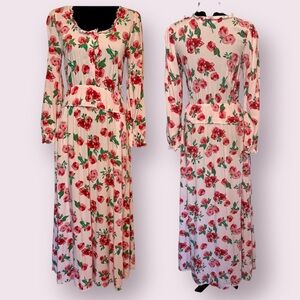 Sonnet James Pink Floral Play Dress Maxi Size Small